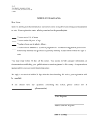 Document preview: Form 21-43 Notice of Examination - Texas (English/Spanish)