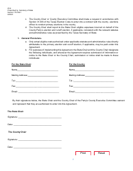 Form 20-4 State Chair as Fiscal Agent for County Chair - Texas, Page 2