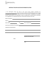 Document preview: Form 25-7 Abstract for Application for Probate Action - Texas