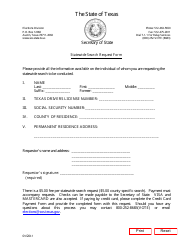 Document preview: Form 24-2 Statewide Search Request Form - Texas