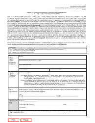 Document preview: Form 21-8 Request for Temporary Exemption to Photo Identification Requirement - Texas (English/Spanish)
