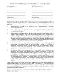 Form 24-1 Voter Registration Public Information Request Form - Texas, Page 2
