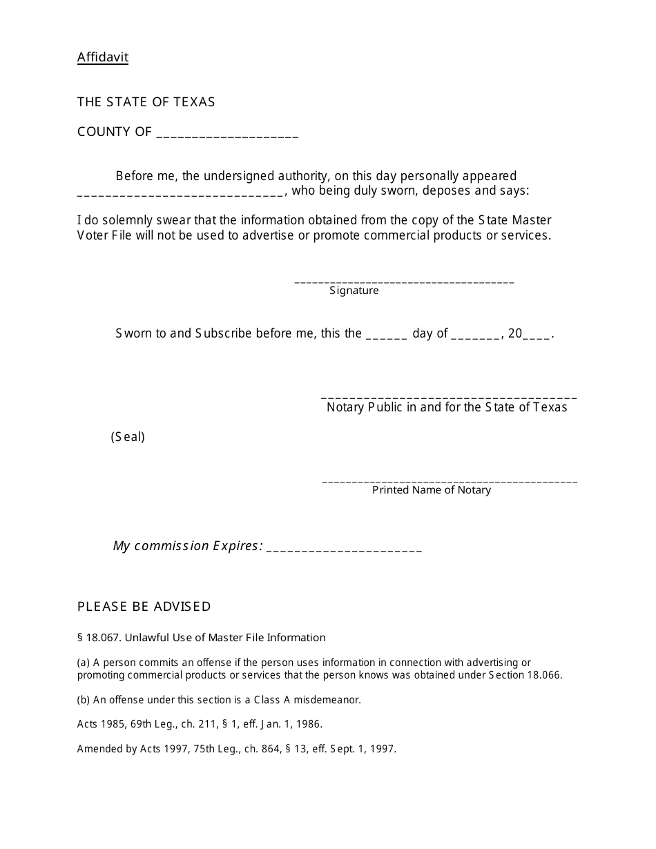 Form 24-1 Voter Registration Public Information Request Form - Texas, Page 3