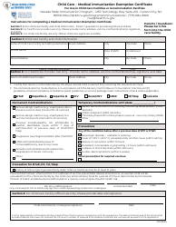 Document preview: Child Care - Medical Immunization Exemption Certificate - Nevada