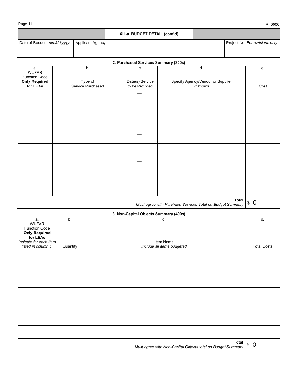 Form PI-0000 Uniform Grant Application for Competitive Grants - Wisconsin, Page 11