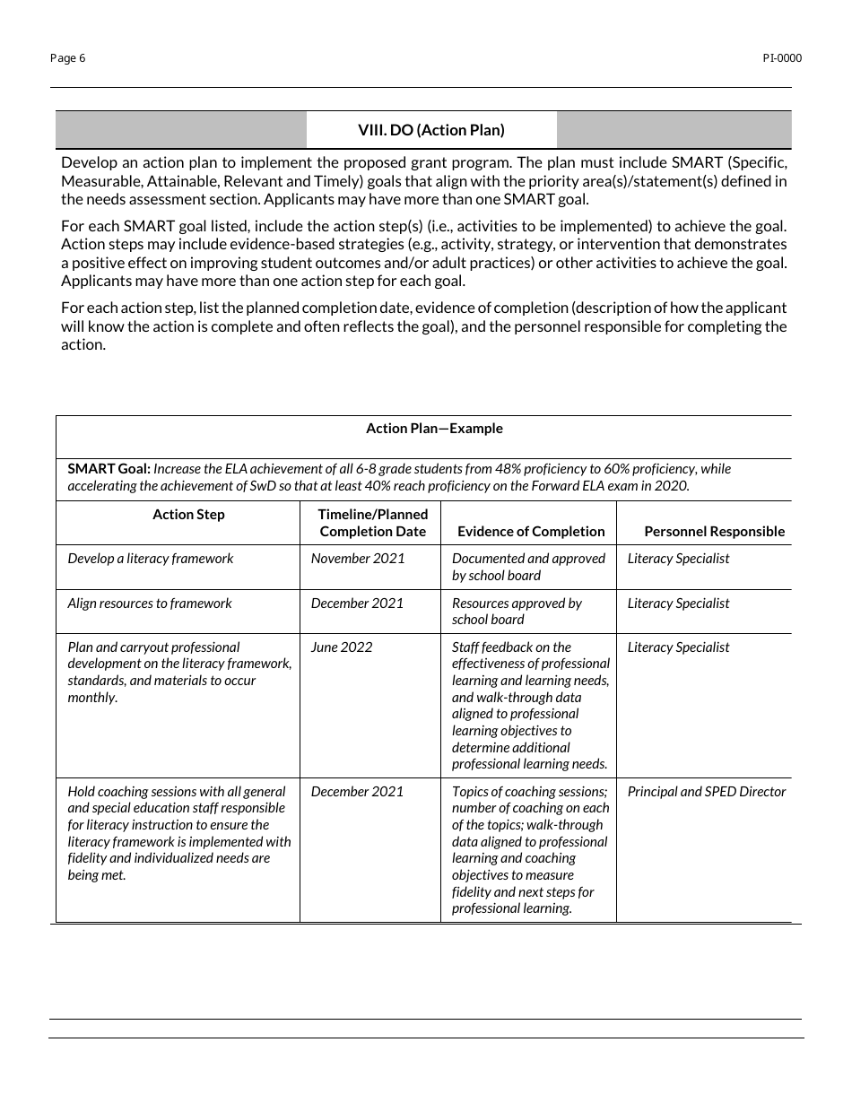 Form PI-0000 Uniform Grant Application for Competitive Grants - Wisconsin, Page 6