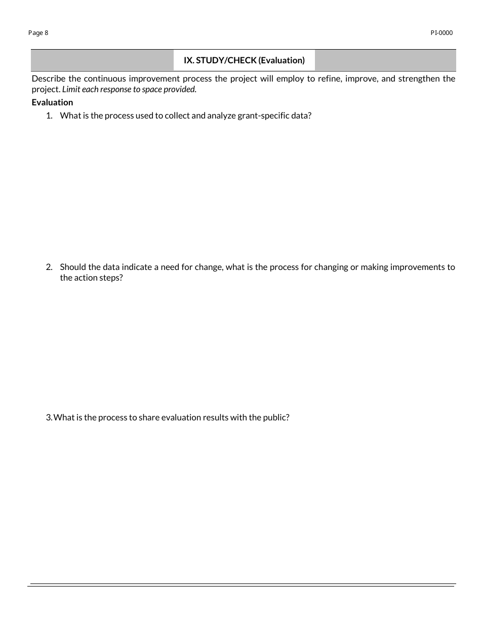 Form PI-0000 Uniform Grant Application for Competitive Grants - Wisconsin, Page 8