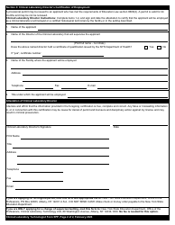 Clinical Laboratory Technologist Form 5PP Application for Provisional Permit - New York, Page 3