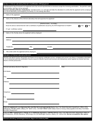 Clinical Laboratory Technologist Form 5 Application for Limited Permit - New York, Page 2