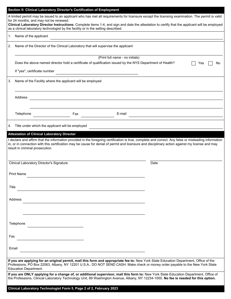 Clinical Laboratory Technologist Form 5 - Fill Out, Sign Online and ...