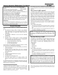 Instructions for Arizona Form A1-QRT Quarterly Withholding Tax Return - Arizona