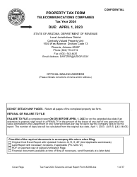 Form 82056 Property Tax Forms - Telecommunications Companies - Arizona