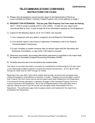 Form 82056 Property Tax Forms - Telecommunications Companies - Arizona, Page 2
