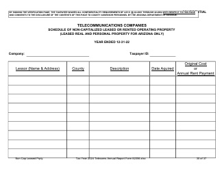 Form 82056 Property Tax Forms - Telecommunications Companies - Arizona, Page 30