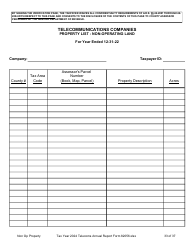 Form 82056 Property Tax Forms - Telecommunications Companies - Arizona, Page 33