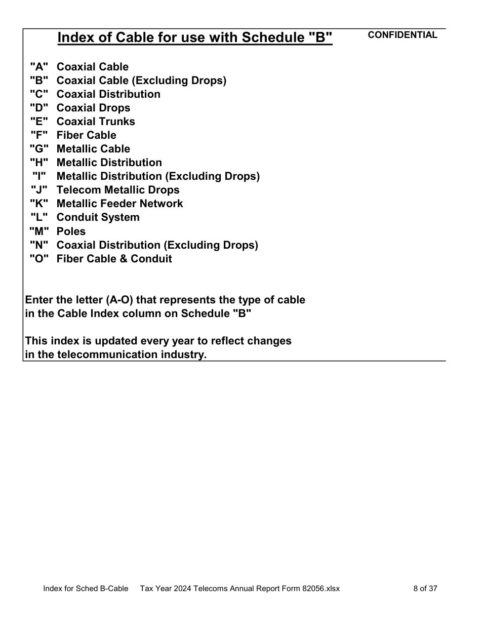 Form 82056 Property Tax Forms - Telecommunications Companies - Arizona, Page 8