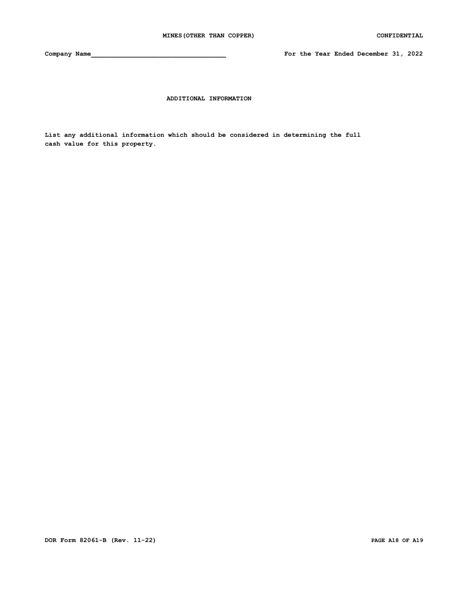 DOR Form 82061-B Property Tax Form - Mines (Other Than Copper) - Arizona, Page 18