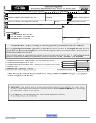 Document preview: Arizona Form 204-SBI (ADOR11402) Extension Payment - Small Business Income Tax Returns Only - Arizona