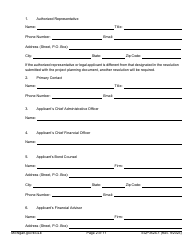 Form EQP3524-1 Part 1 Clean Water State Revolving Fund (Cwsrf) &amp; Strategic Water Quality Initiatives Fund (Swqif) Loan Application for Financial Assistance for Municipal Applicants - Michigan, Page 2