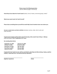 Youth Council Application - County of Dutchess, New York, Page 2