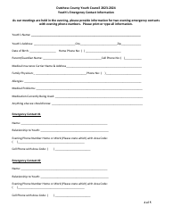 Youth Council Application - County of Dutchess, New York, Page 4