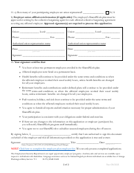 Sharedwork Employer Plan Application - Washington, Page 2