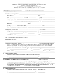 Document preview: Form AFPR Application for Plan Review of a Lp-Gas System - New Jersey