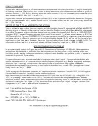 BFA Form 474 Attestation and Verification of Snap Household Disaster - New Hampshire, Page 2
