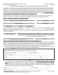 BFA Formulario 474 Cerificacion Y Verificacion De Desastre Para Un Hogar De Snap - New Hampshire (Spanish)