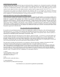 BFA Formulario 474 Cerificacion Y Verificacion De Desastre Para Un Hogar De Snap - New Hampshire (Spanish), Page 2