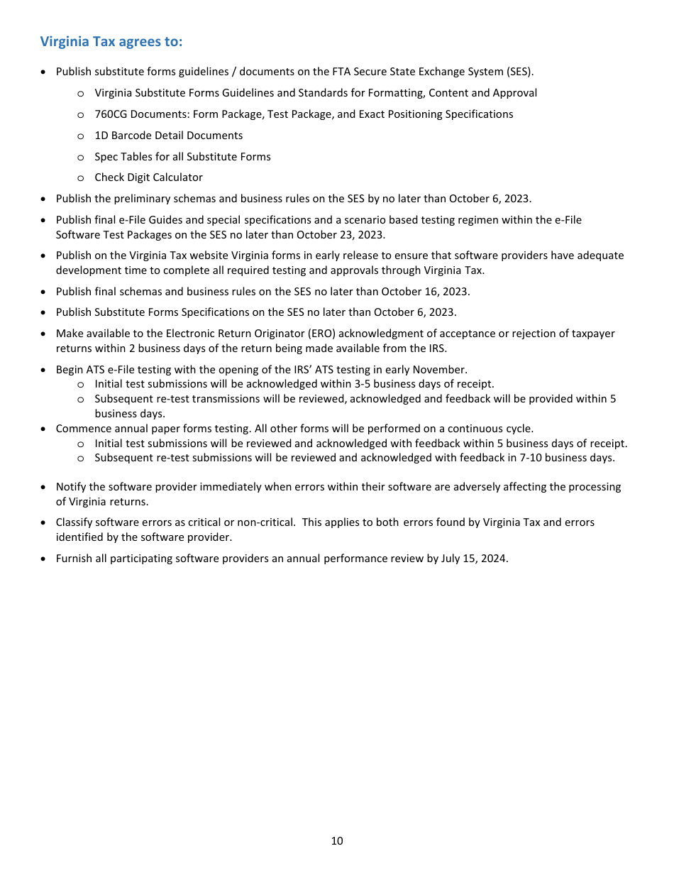 Tax Software Provider Letter of Intent - Virginia, Page 10