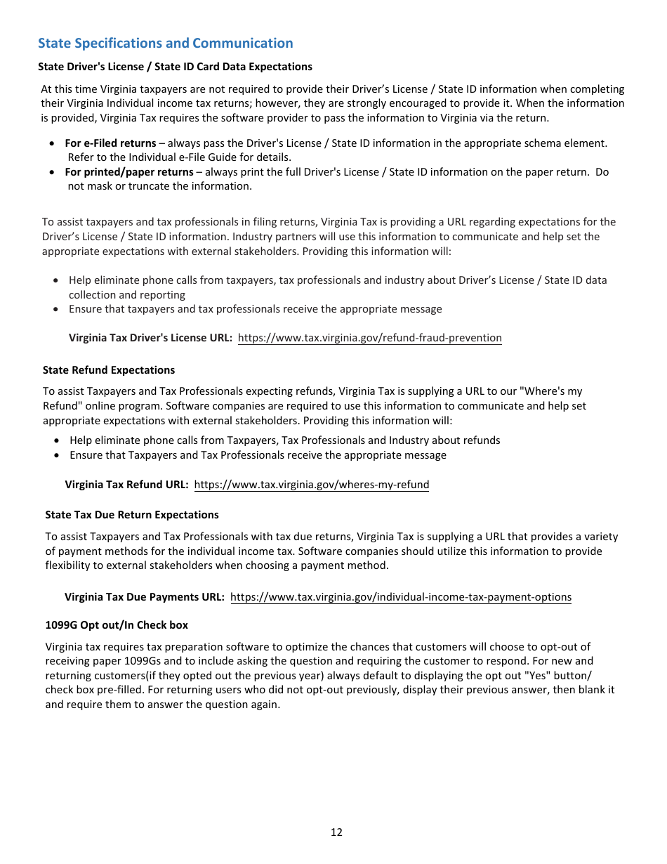 Tax Software Provider Letter of Intent - Virginia, Page 12