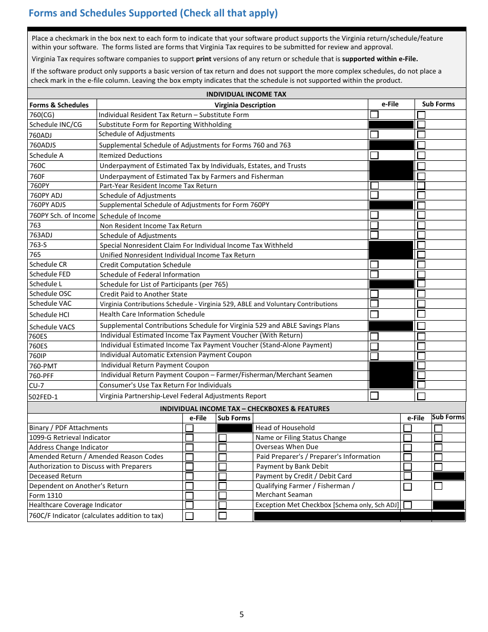 Tax Software Provider Letter of Intent - Virginia, Page 5