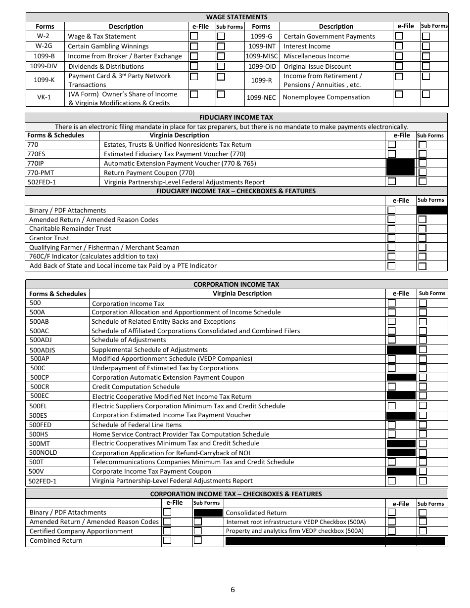 Tax Software Provider Letter of Intent - Virginia, Page 6