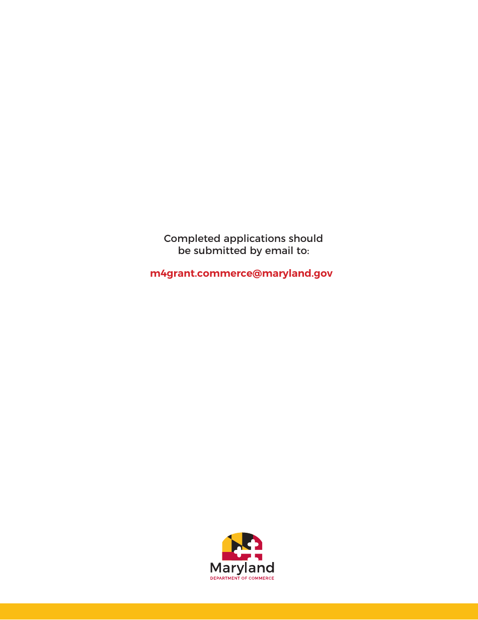 Maryland Manufacturing 4.0 (M4) Program Application - Maryland, Page 16