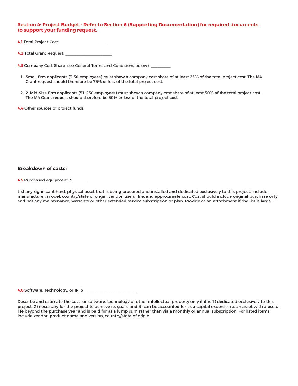 Maryland Manufacturing 4.0 (M4) Program Application - Maryland, Page 8