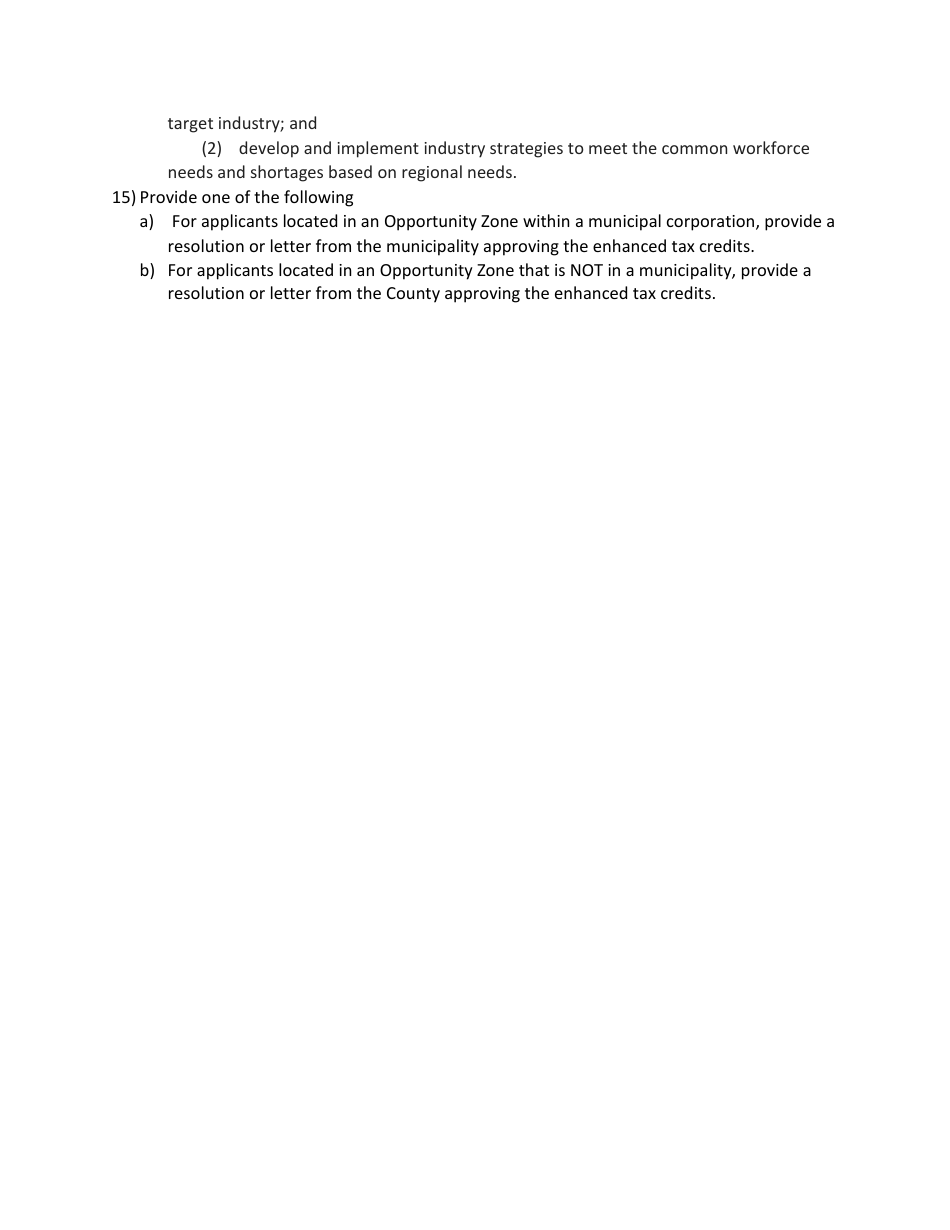 Addendum A Opportunity Zone Tax Credit Enhancement Program Application - Maryland, Page 6