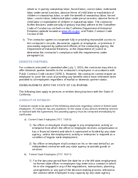 Form CCC1005 Contractor Certification Clause - California, Page 3