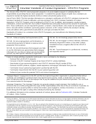 Document preview: IRS Form 13615 Volunteer Standards of Conduct Agreement - Vita/Tce Programs