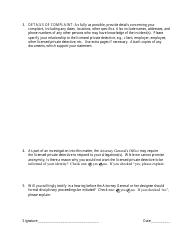 Private Detective Complaint Form - Kansas, Page 2