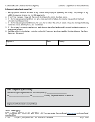 Form CFAP377.7E1 State CalFresh Repayment Agreement for Administrative Errors - California Food Assistance Program (Cfap) - California, Page 2