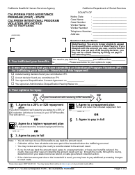 Form CFAP377.7G State CalFresh Intentional Program Violation (Ipv) Notice Due to Trafficking - California Food Assistance Program (Cfap) - California