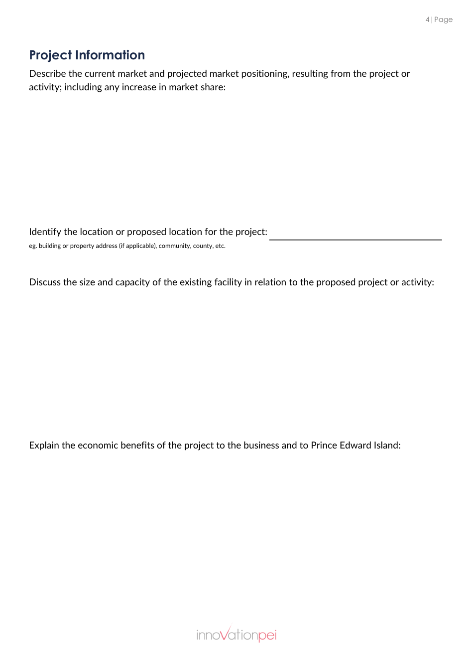 Business Development Application - Prince Edward Island, Canada, Page 4