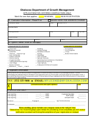 Document preview: Application for Certified Contractors Only - Okaloosa County, Florida