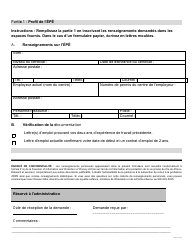 Demande De Subvention Pour Le Retour a La Profession D&#039;epe - Prince Edward Island, Canada (French), Page 2