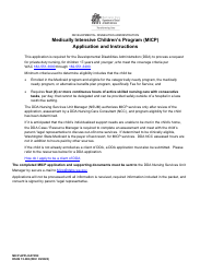 Document preview: DSHS Form 15-398 Medically Intensive Children's Program (Micp) Application - Washington