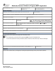 DSHS Form 15-398 Medically Intensive Children&#039;s Program (Micp) Application - Washington, Page 2