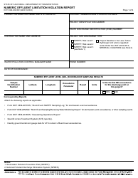 Document preview: Form DOT CEM-2063SW Numeric Effluent Limitation Violation Report - California