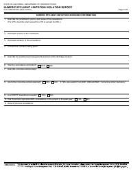 Form DOT CEM-2063SW Numeric Effluent Limitation Violation Report - California, Page 2