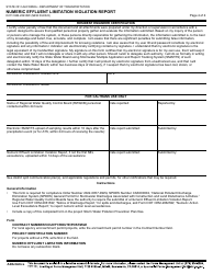 Form DOT CEM-2063SW Numeric Effluent Limitation Violation Report - California, Page 4